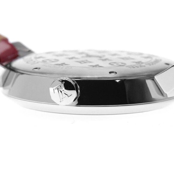 LOUIS VUITTON Tambour Cool V MM Q1G09 8P Diamond Quartz Ladies Watch_828298 - Picture 2 of 6